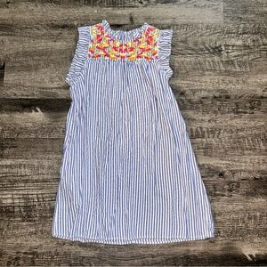 JODIFL Blue and White Sleeveless Sundress